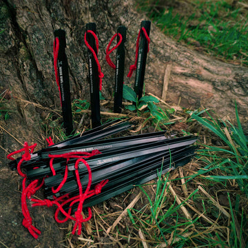 Wise Owl Outfitters compact stake bag keeps gear organized after camping.