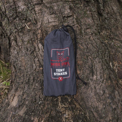Wise Owl Outfitters ultralight stakes under an ounce ideal for minimalist backpacking.