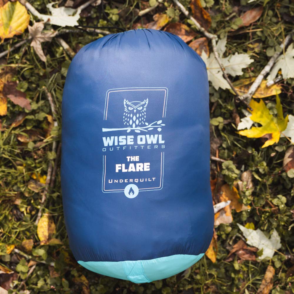 Wise Owl Outfitters underquilt water-resistant coating protects gear from moisture