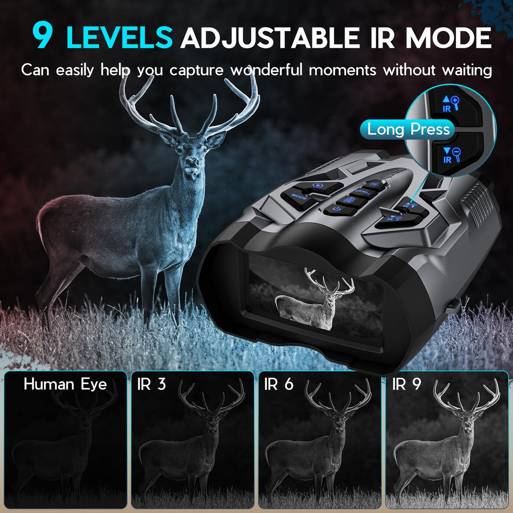 WISHBETY 300m dark-view range supports wildlife observation at night.