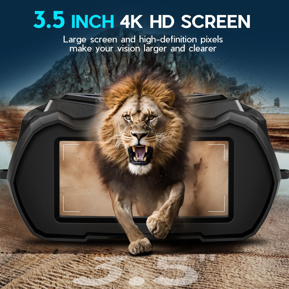WISHBETY 4K night vision goggles side view highlighting compact handling.