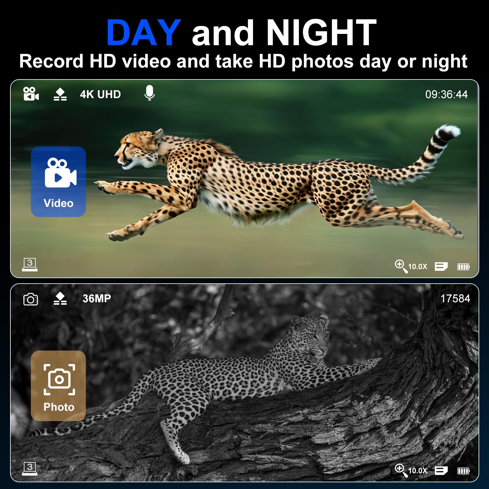 Wishbety night vision goggles 16x zoom helps reveal distant details at night.