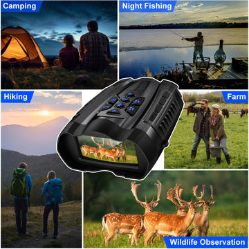 Wishbety night vision goggles kit displays packaging and accessories for outdoor trips.