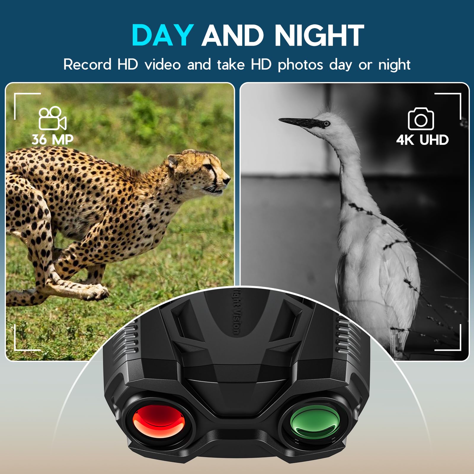 Wishbety night vision goggles with 10x zoom to inspect distant details