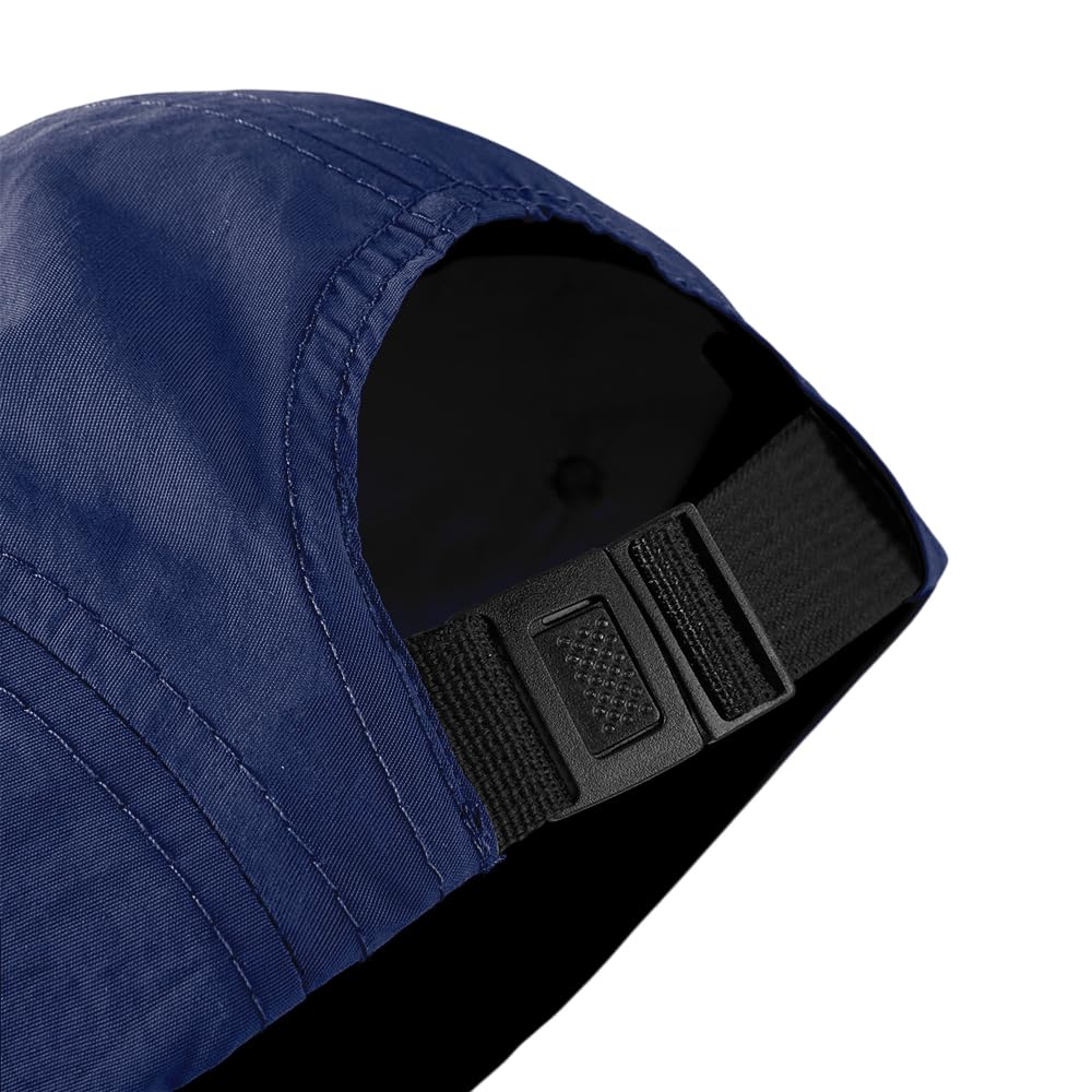 WITHMOONS 5-panel navy cap with sewn eyelets enhances breathability