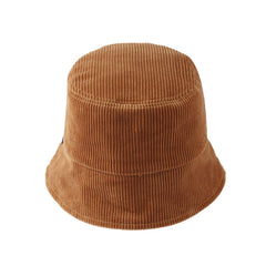 WITHMOONS corduroy bucket hat beige close-up fabric texture showing soft cotton