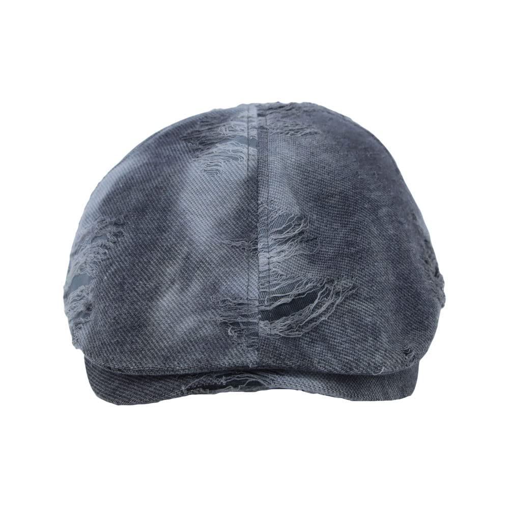 WITHMOONS newsboy hat grey, side view, stylish vintage cap for daily wear