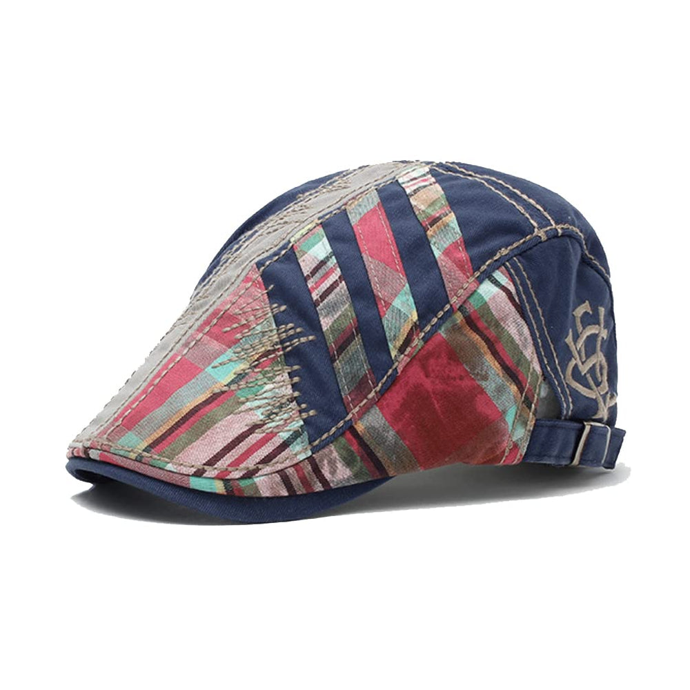 WITHMOONS cotton patchwork beret navy for versatile outdoor casual wear.
