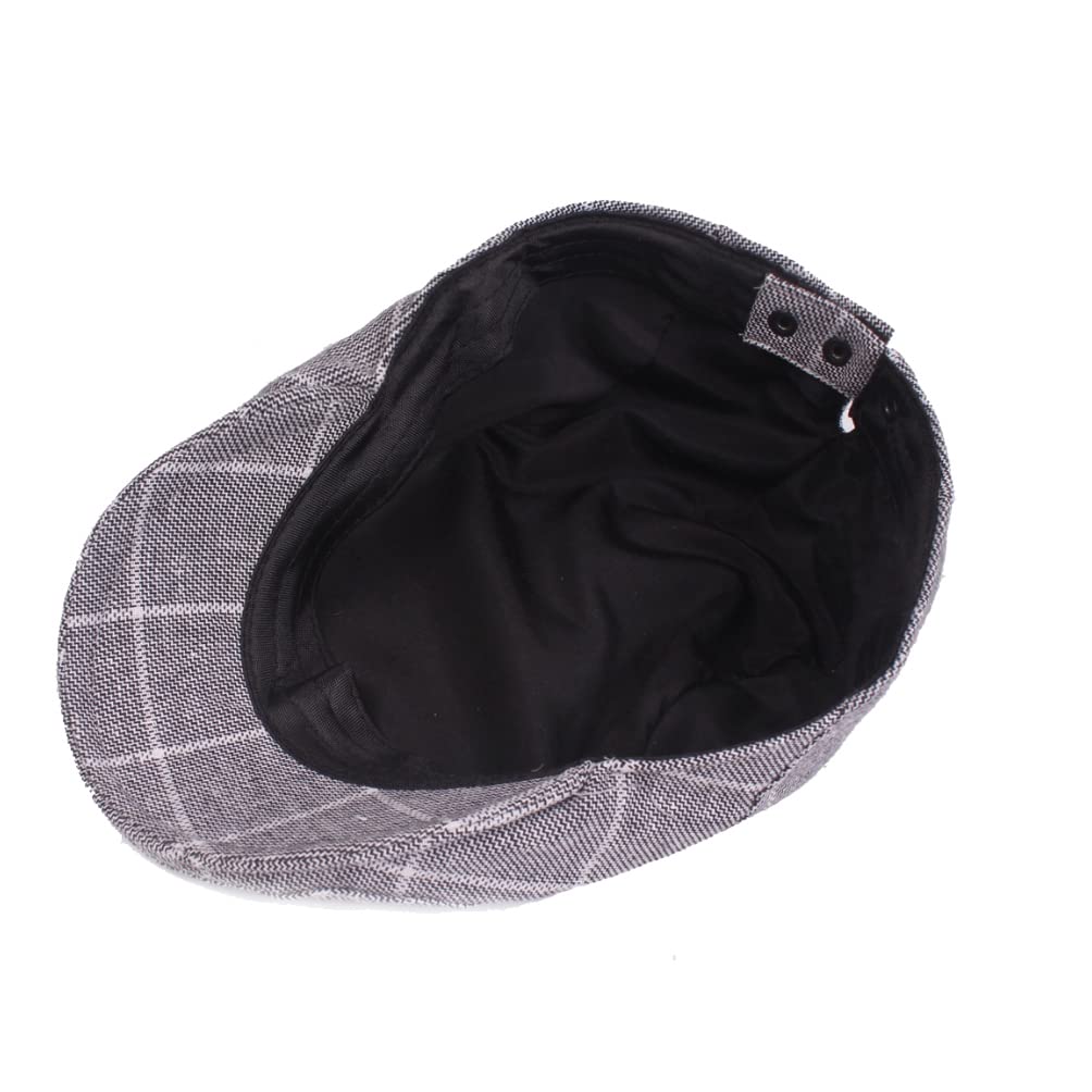 WITHMOONS drivers-style flat cap, beige, suited for outdoor pursuits.