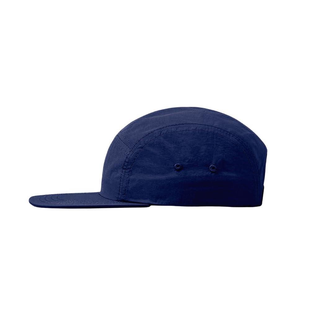 WITHMOONS flat bill navy cap shows sturdy visor stitching for durable outdoor wear