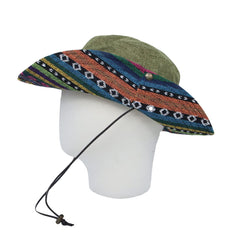 WITHMOONS hat with drawstring chin cord secures on windy days