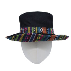 WITHMOONS Aztec black hat demonstrates UV protection for outdoor adventures.
