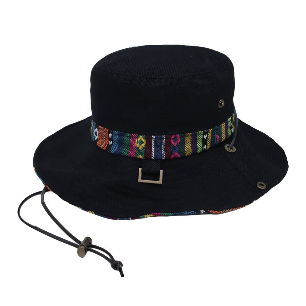 WITHMOONS boonie hat side view highlights collapsible, packable design.