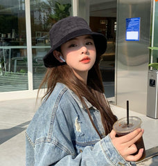 WITHMOONS packable corduroy bucket hat is easy to stash for travel and hiking.