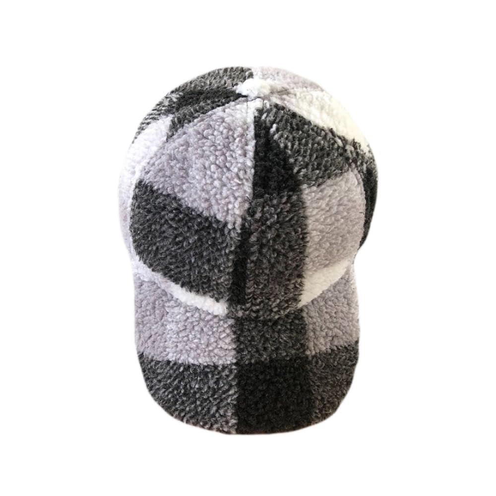 WITHMOONS winter warm check baseball cap in black with ventilated eyelets for breathable outdoor wear