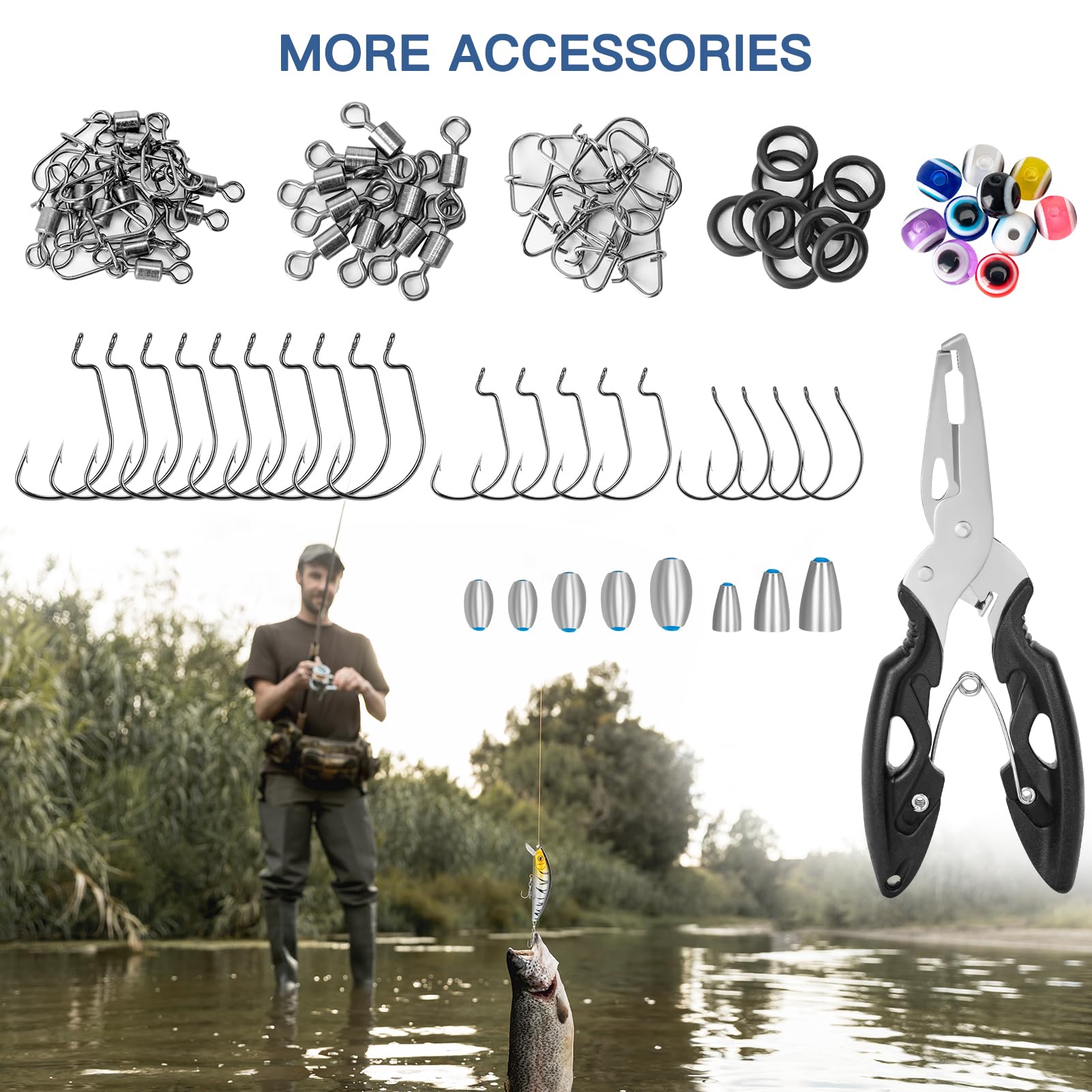 3D eyes and lifelike patterns on WITOROR lures