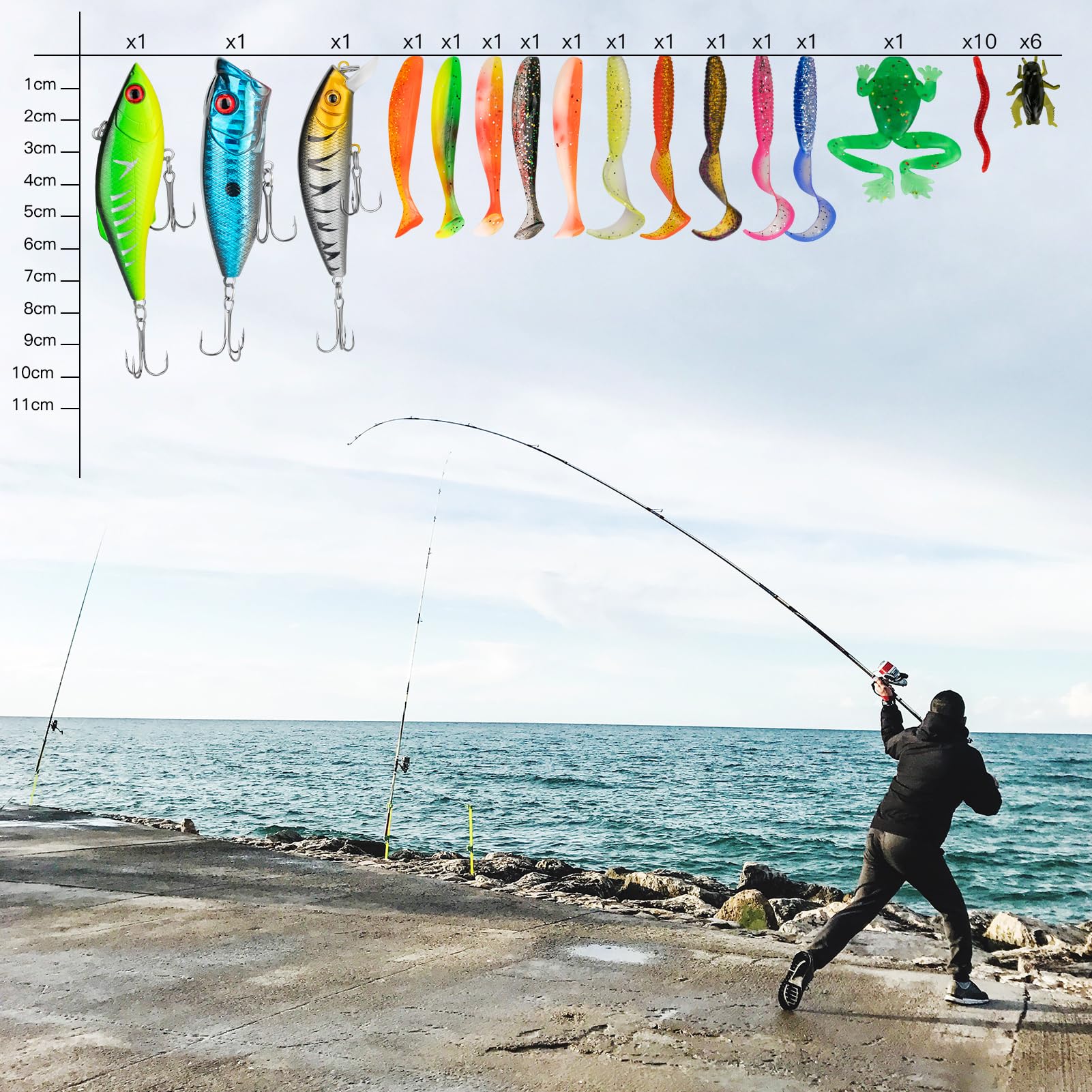 Gift-ready WITOROR Fishing Lures Kit for anglers