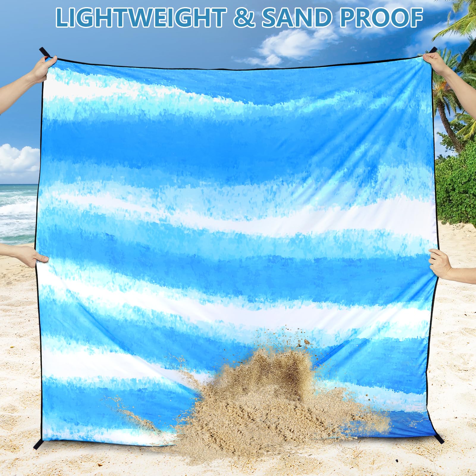 WIWIGO anchored stakes in sand show stability on windy beaches