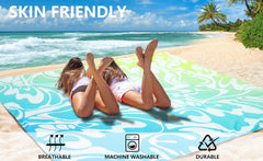 WIWIGO Beach Blanket anchor stakes secure corners for steady ground placement.