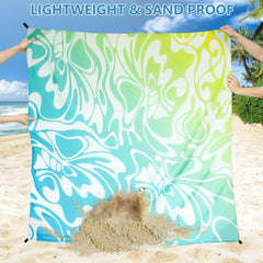 WIWIGO Beach Blanket folded carry bag shows portable, easy-to-pack travel companion.