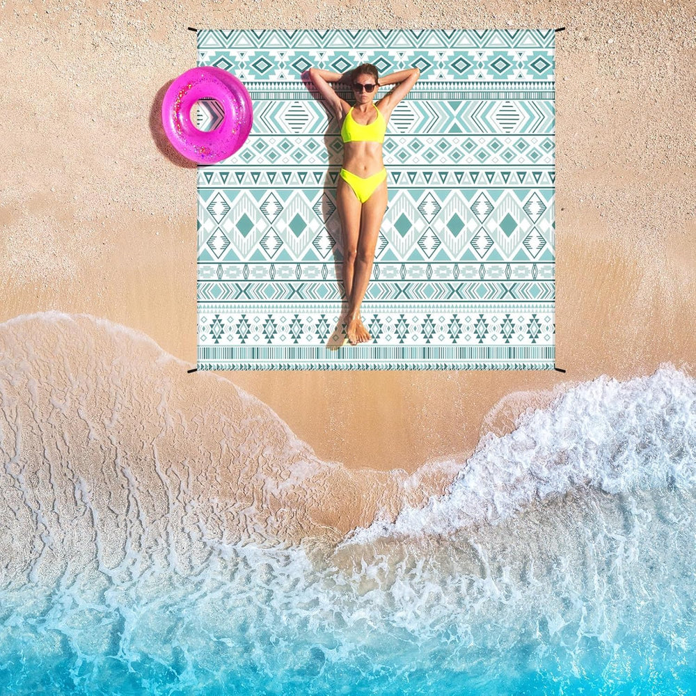 WIWIGO beach blanket multi-use mat suitable for beach, picnic, camping