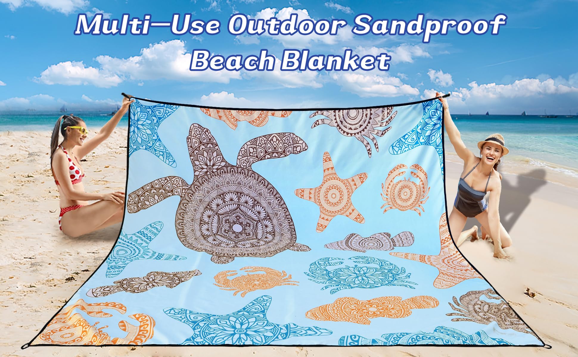 WIWIGO beach blanket multi-use for camping, hiking, or park days.