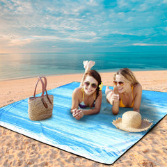 WIWIGO Beach Blanket quick-dry fabric enables speedy cleanup after outdoor activities.