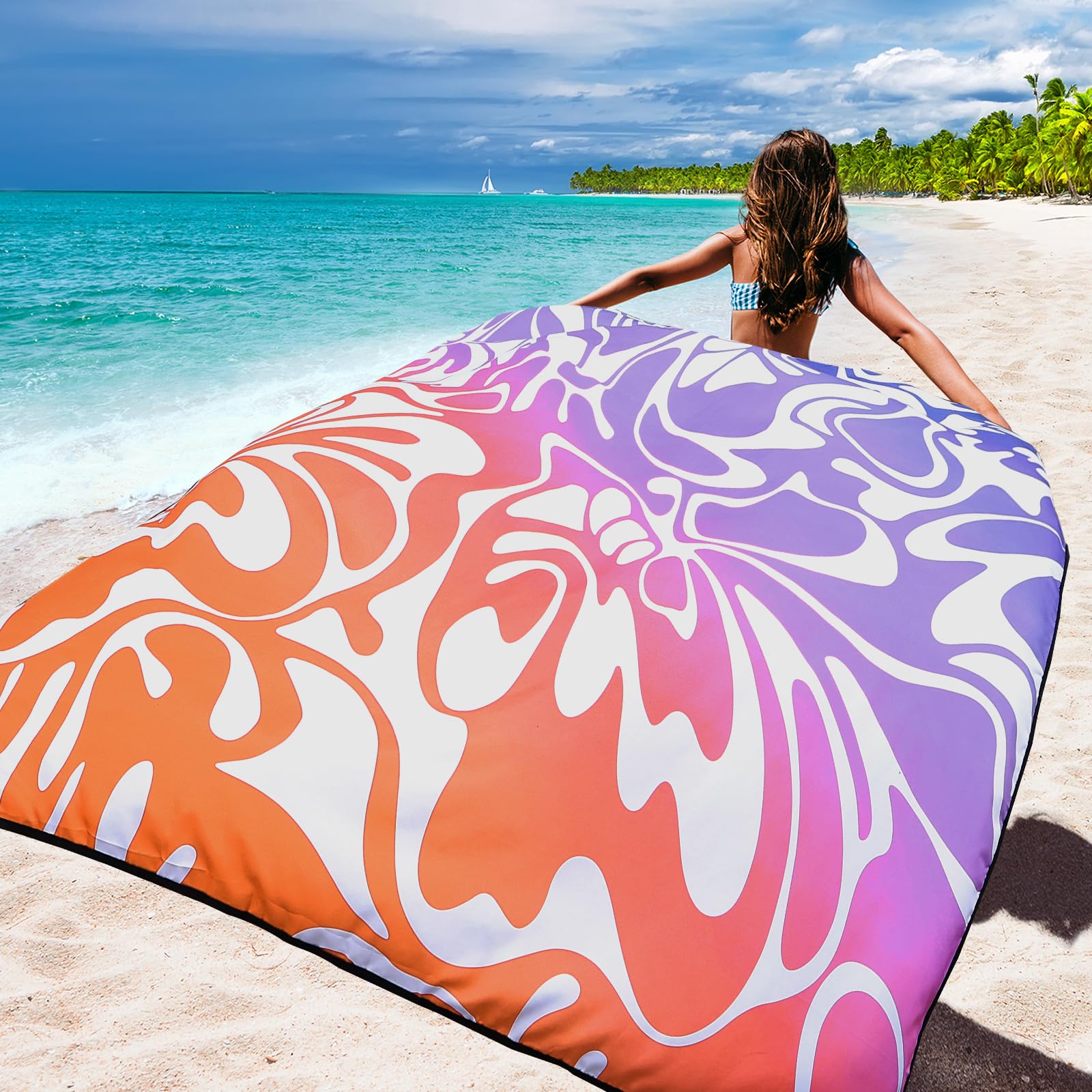 WIWIGO Beach Blanket quick-dry fabric ready for rinse