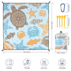 WIWIGO beach blanket quick-dry design dries fast after waves or spills.