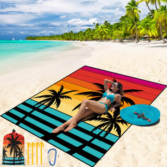 WIWIGO beach blanket setup for quick and easy outdoor picnics.