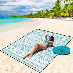 WIWIGO beach blanket waterproof quick-dry surface ready for outdoor use on sand