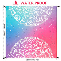 WIWIGO beach blanket quick-dry fabric dries fast after splashes and spills.
