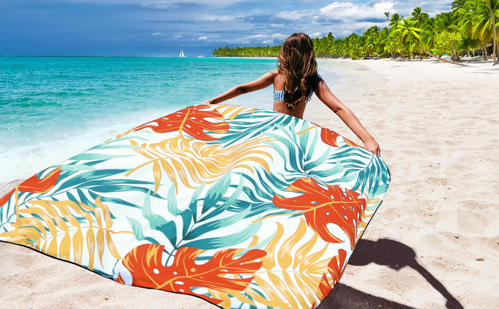 WIWIGO Beach Blanket quick-dry surface after splashes