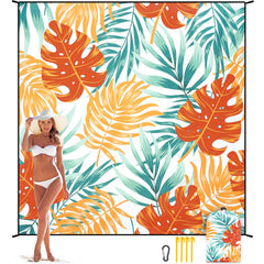 WIWIGO Beach Blanket sandproof surface keeps sand off for cleaner beach days