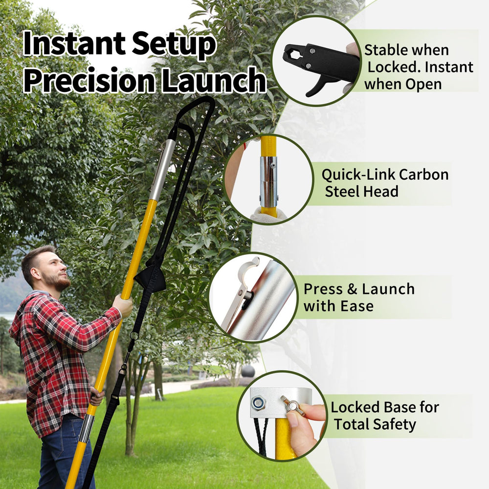 Wixeeua 150ft rope launcher reaches high branches safely