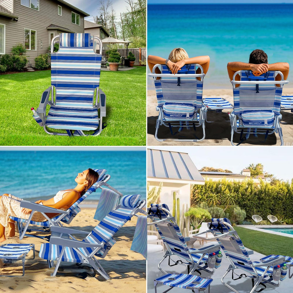 WKFAMOUT chair in lay-flat position ideal for sunbathing.