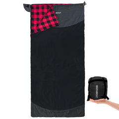 WKFAMOUT backpacking sleeping bag closed for compact storage on long hikes.