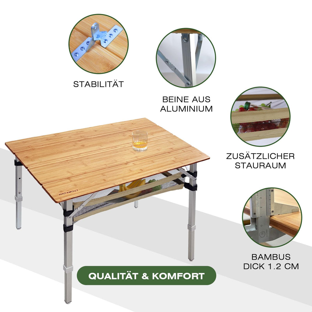 WKFAMOUT outdoor picnic table with carry bag for easy transport