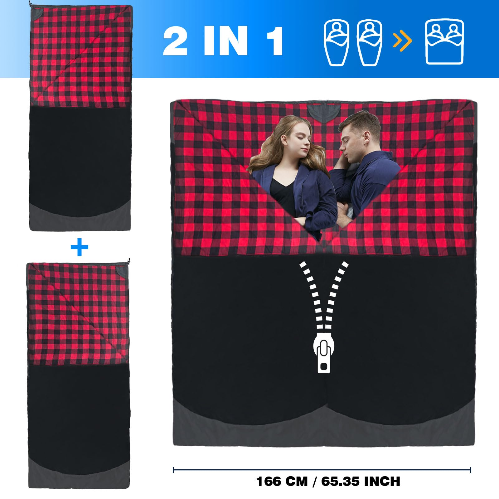 WKFAMOUT compression sack enables quick pack-down and space saving.