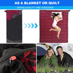 WKFAMOUT sleeping bag with soft flannel lining feels skin friendly.