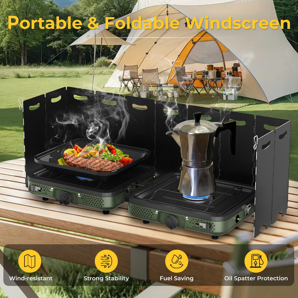 WLSINJL camping stove piezo ignition enables quick one-handed lighting