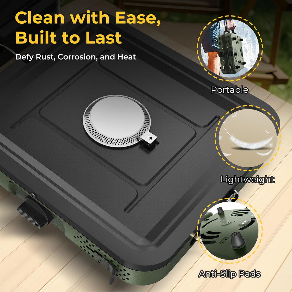 WLSINJL camping stove sturdy legs prevent slipping on uneven ground