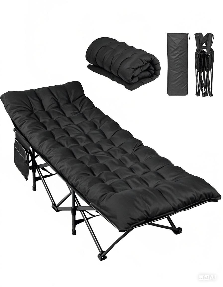 WLIVE 1200D Oxford camping cot setup showcases quick unfold for fast outdoor rest.