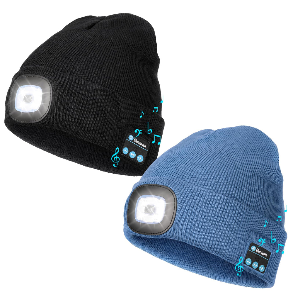 Wmcaps Bluetooth beanie with detachable LED light for hands-free illumination.