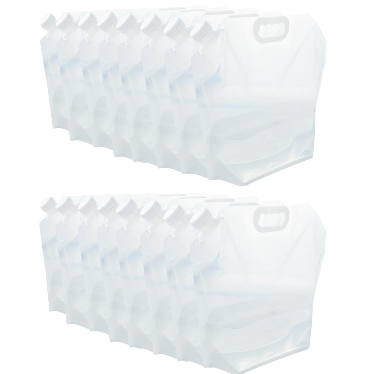 WMXWAN collapsible water containers folded for compact camping storage