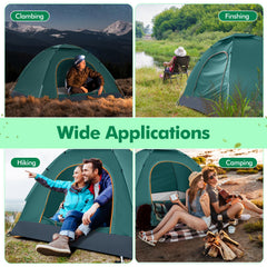 Woanger tent with rain fly included highlights weather-ready shelter option.