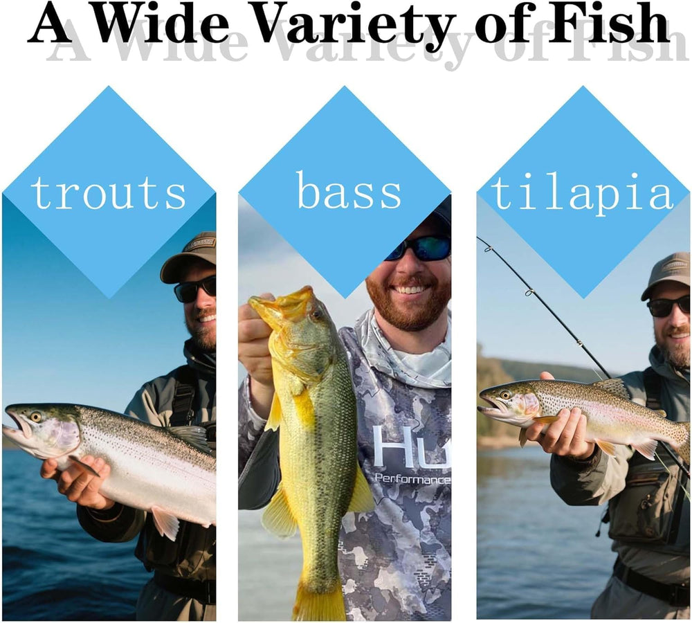 Top view showing reflective finish on three lures