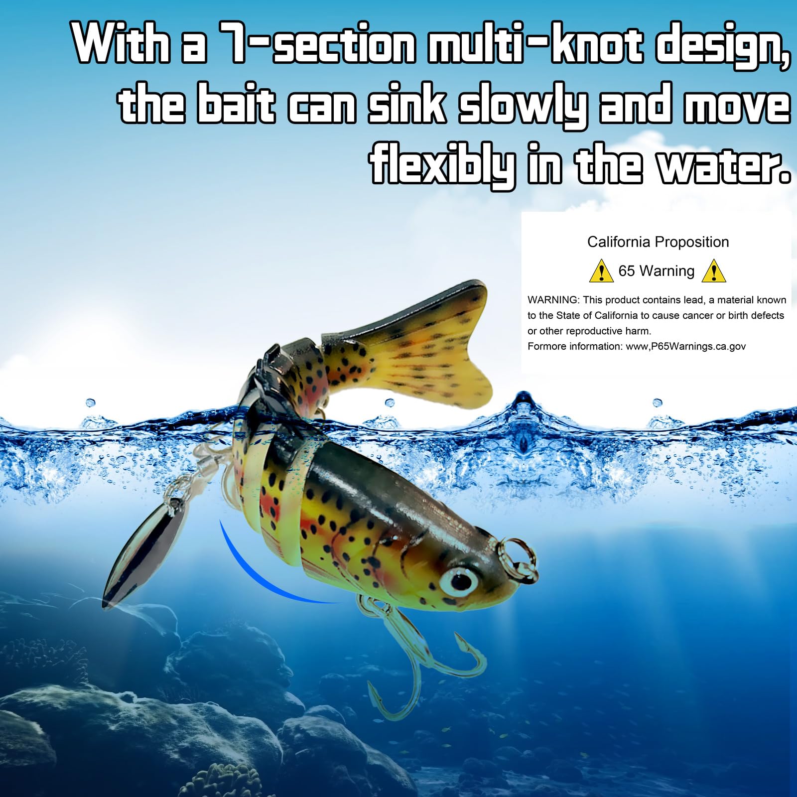 Lure suitable for bass, walleye and trout