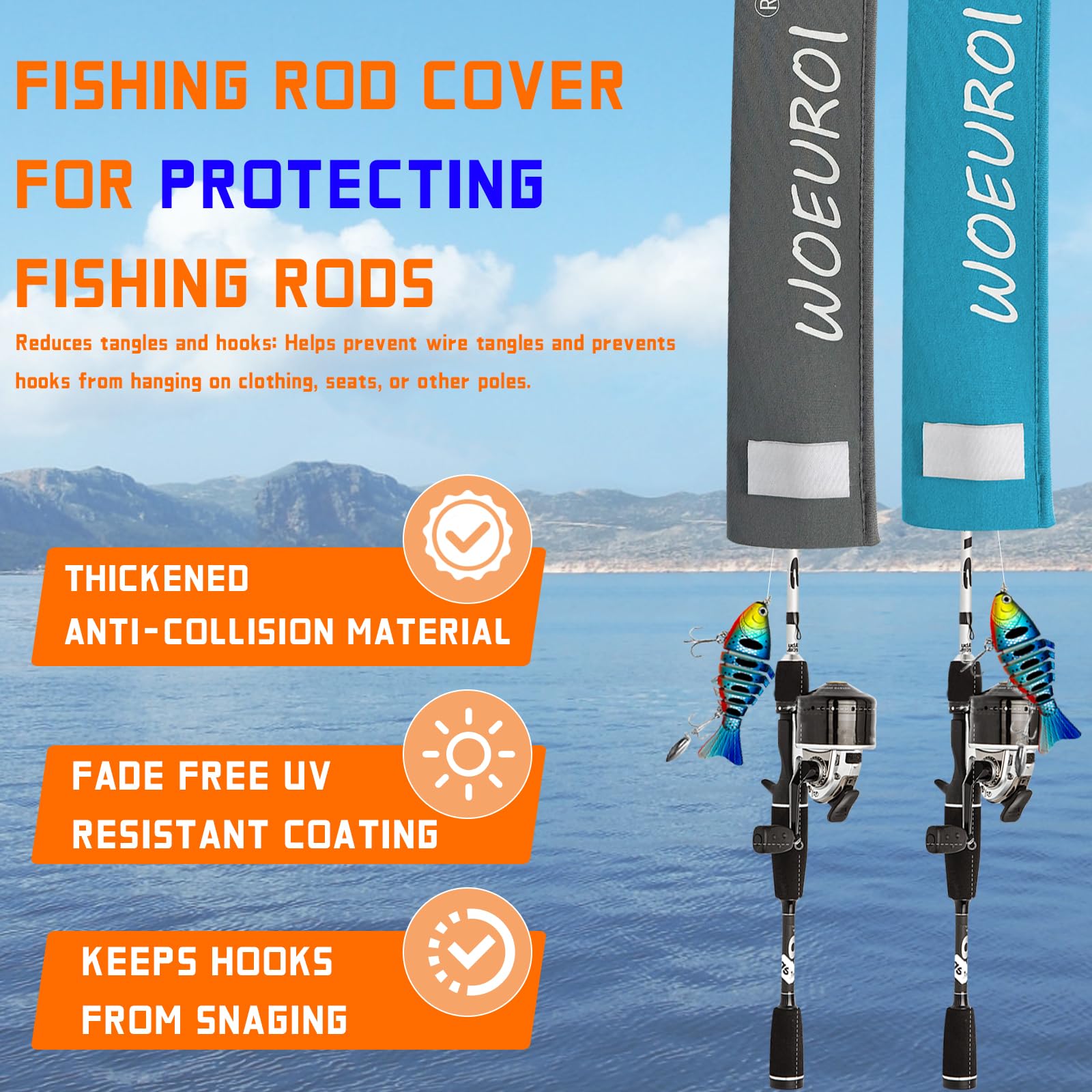 Built-in hook label for noting rod specs on the sleeve