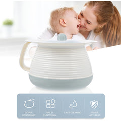 WOFASHPURET heavy-duty chamber pot uses thick BPA-free plastic for daily durability.